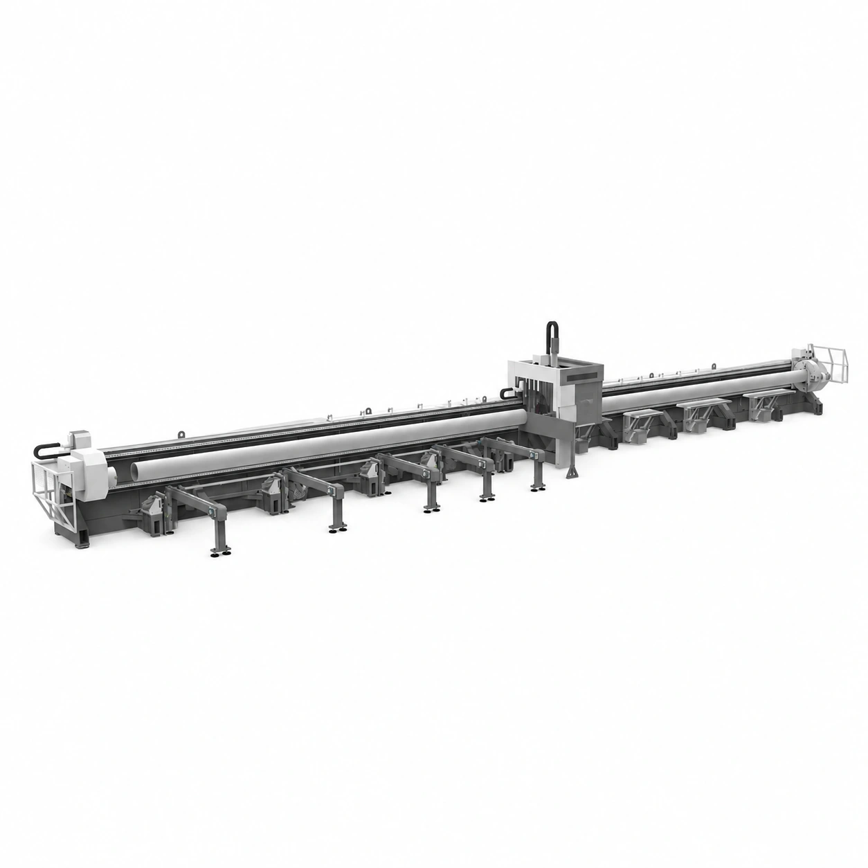 Three-Chuck Fiber Laser Tube Cutting Machine