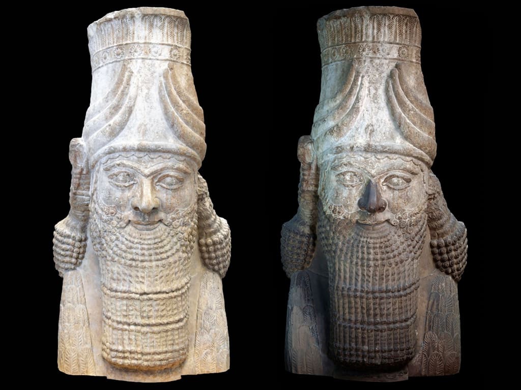 The effect of the precise use of laser cleaning technology by heritage staff to restore a historic sculptural artifact