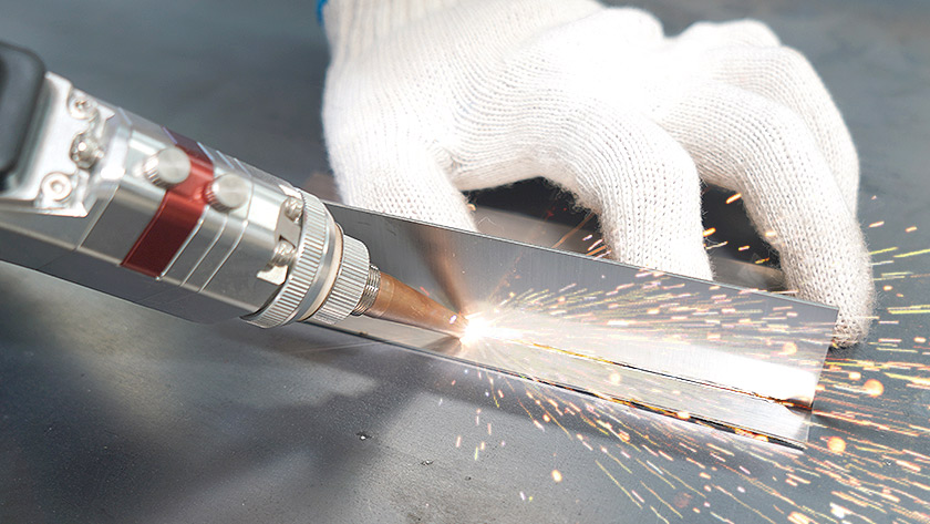welding metal plates by handheld laser welder