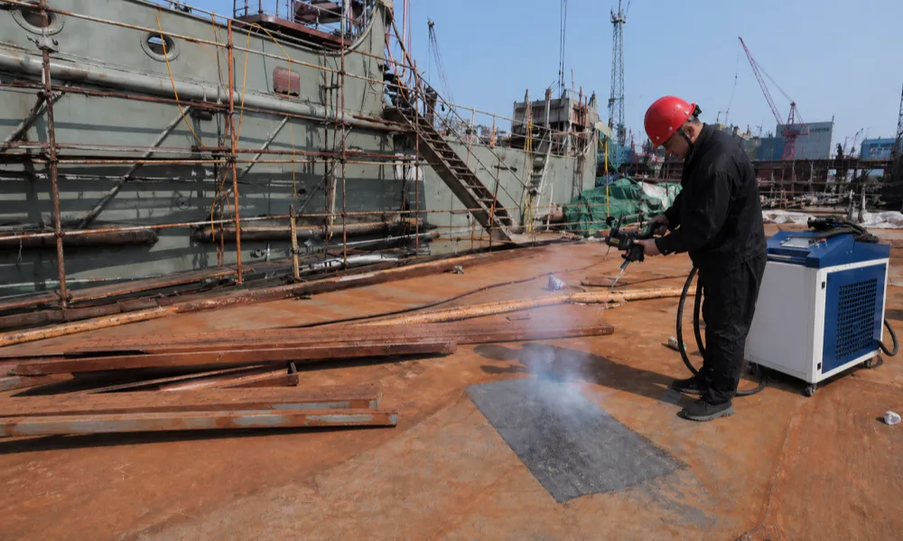 laser cleaning for ship rust removal in shipyard maintenance